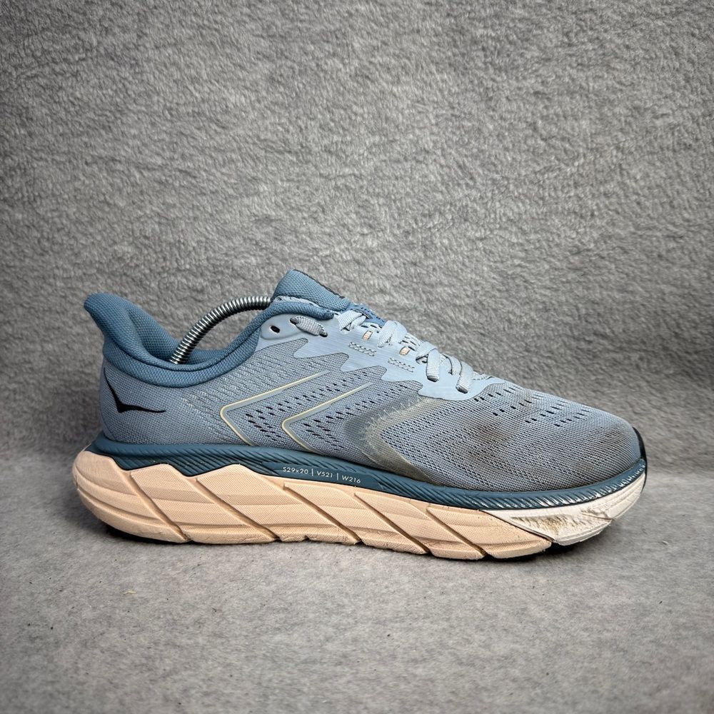 Hoka One One Womens Shoes Size 8.5 D Arahi 5 Blue White Wide Fit Running Sneaker - Picture 6 of 10